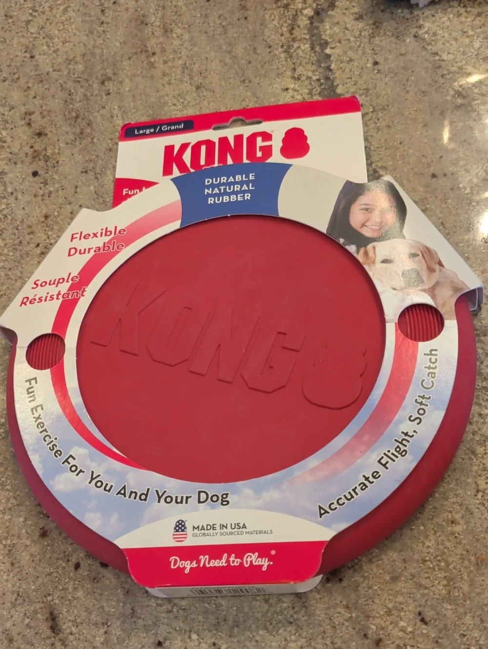Kong Flyer, Large, Durable, New, Dog Toy